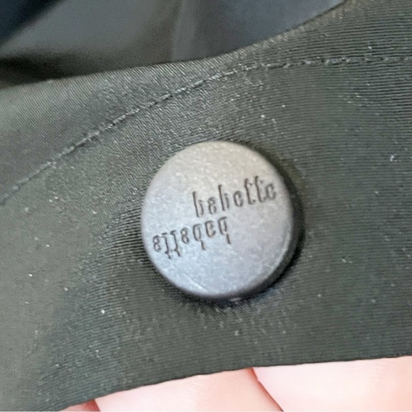 Babette Black / Blue Reversible Hooded Trench Coat Sz XL / 1X Packable Snap - Picture 7 of 12